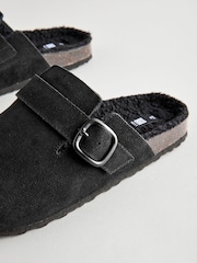 Model Borg, culoare negru - Saboți cu talpă confortabilă din piele Forever Comfort® - Imaginea 7 din 8