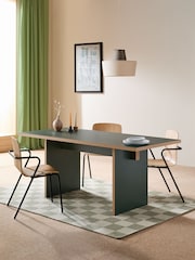 MADE.COM Dark Green Zayla Rectangle Fixed Dining Table - Image 1 of 3