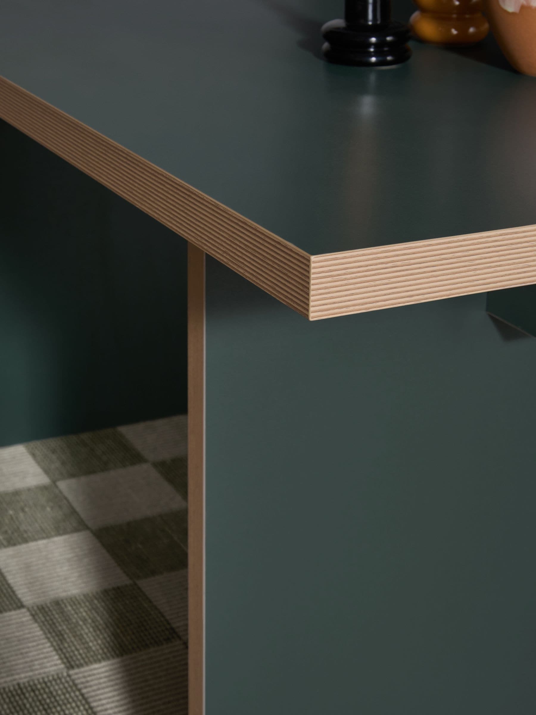 Buy MADE.COM Dark Green Zayla Rectangle Fixed Dining Table from