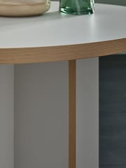 MADE.COM Grey Zayla Round Fixed Dining Table - Image 2 of 3