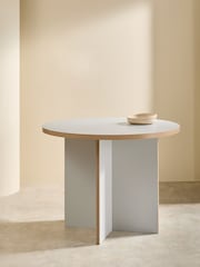 MADE.COM Grey Zayla Round Fixed Dining Table - Image 3 of 3