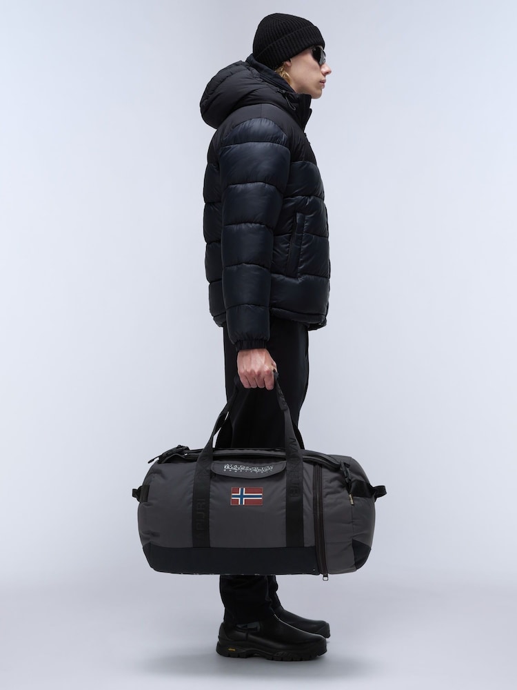 Napapijri Bering Travel Black Duffel Bag - Image 7 of 8