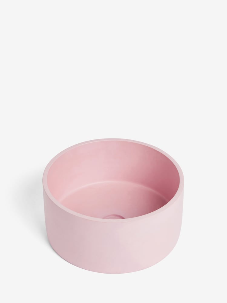 Pink Round Resin Bathroom Sink Basin - Image 3 of 8