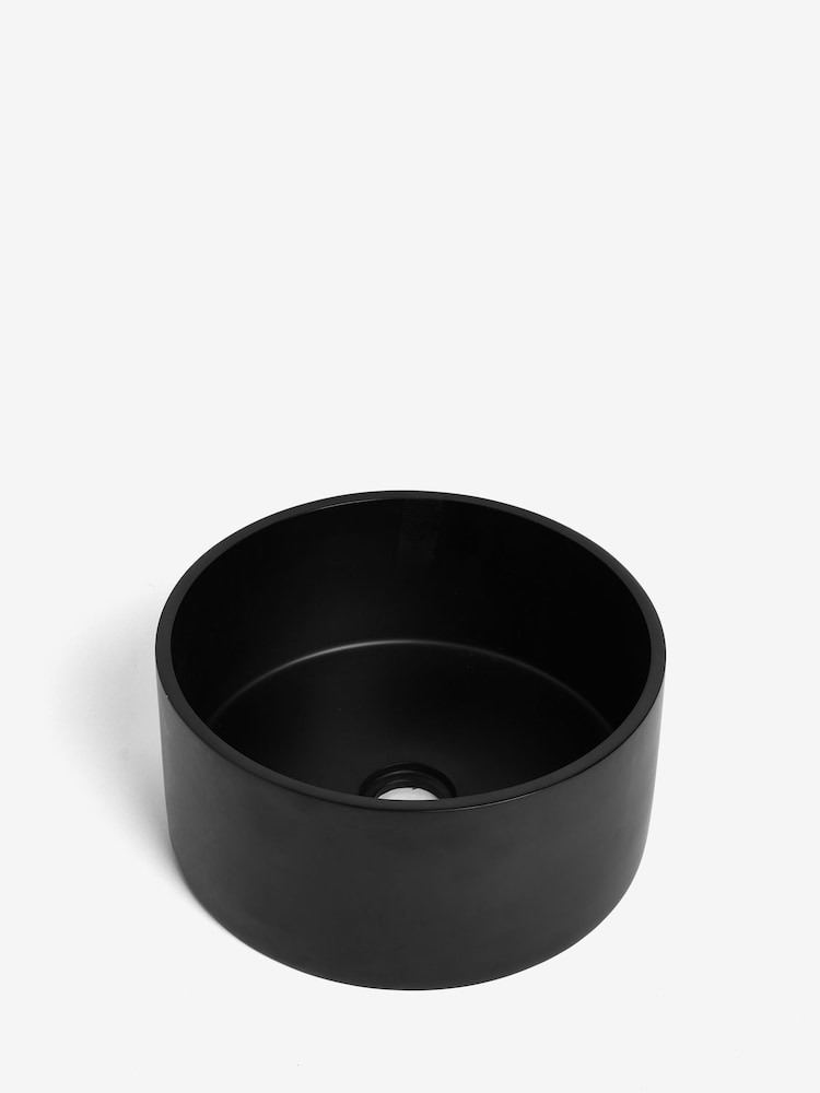 Black Round Resin Bathroom Sink Basin - Image 6 of 8
