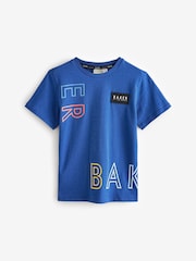 أزرق - تيشِرت مُزيَّن بطبعة جرافيك بخامة %100 قطن من Baker by Ted Baker - صورة 1 من 4