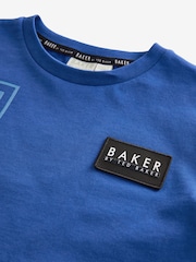 أزرق - تيشِرت مُزيَّن بطبعة جرافيك بخامة %100 قطن من Baker by Ted Baker - صورة 3 من 4
