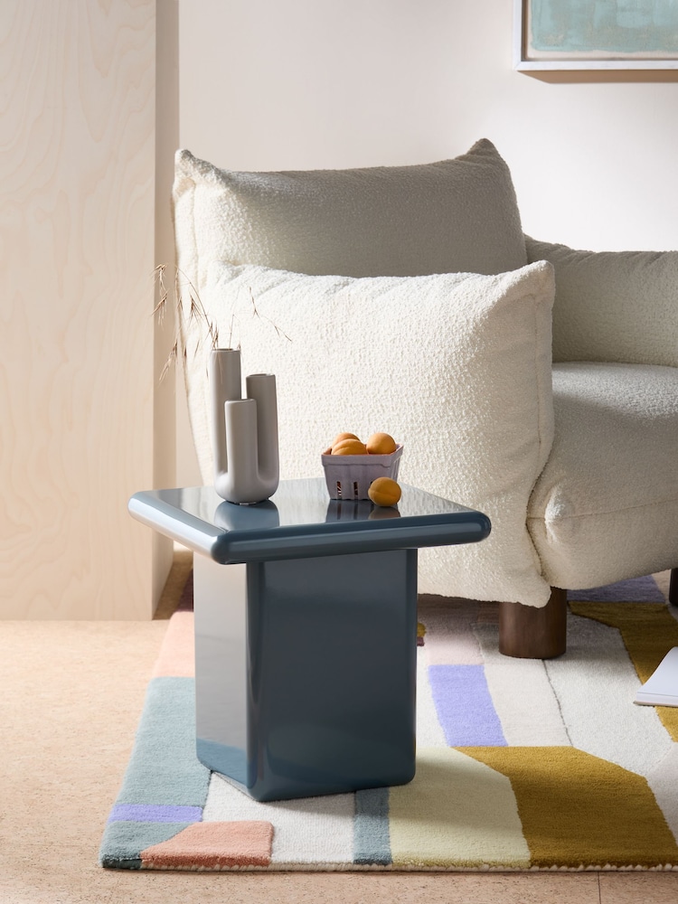 MADE.COM Blue Lacey Side Table - Image 1 of 4