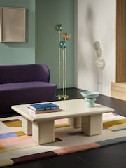MADE.COM Ecru Natural Lacey Coffee Table - Image 1 of 6
