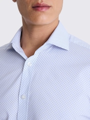 MOSS White Regular Fit Single Cuff Printed Shirt - Image 2 of 4