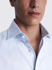 MOSS Blue Tailored Twill 100% Cotton Shirt - Image 2 of 4