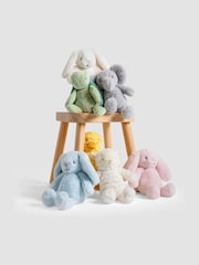 JoJo Maman Bébé Blue Bunny Soft Toy Plushie - Small - Image 8 of 8