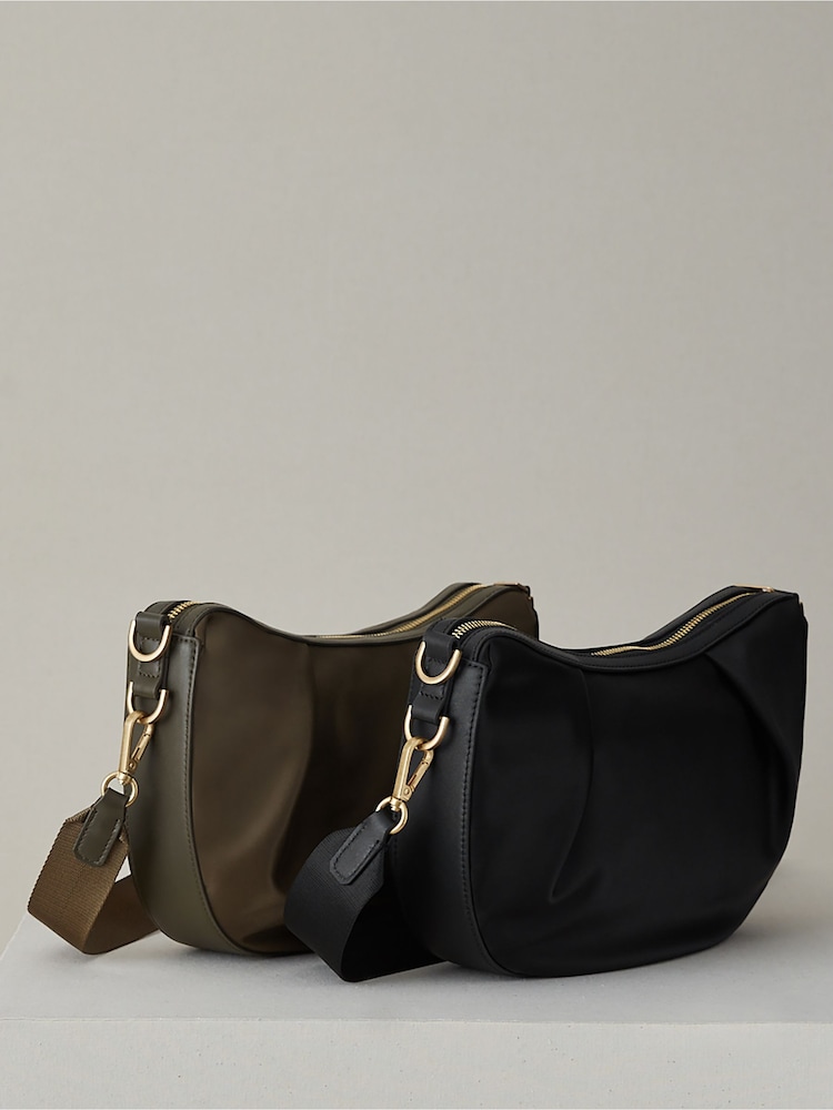 Reiss Olive Frances Adjustable Strap Cross Body Bag - Image 1 of 6