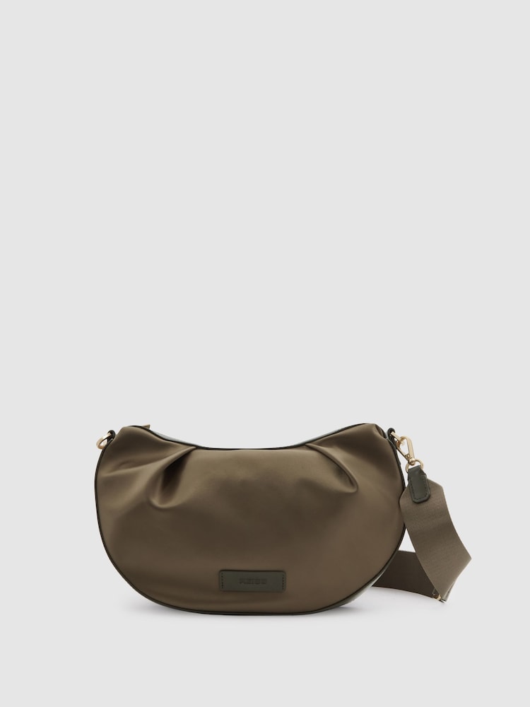 Reiss Olive Frances Adjustable Strap Cross Body Bag - Image 6 of 6