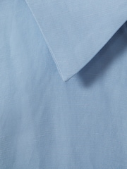 Reiss Blue Beatrix Oversized Shirt With Linen - Image 5 of 5