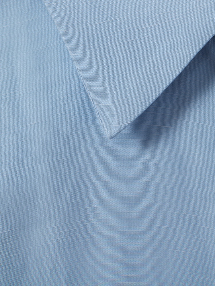 Reiss Blue Beatrix Oversized Shirt With Linen - Image 5 of 5