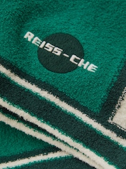 Reiss Green/White Pergola Reiss | Ché Towelling Drawstring Shorts - Image 3 of 5