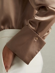 Reiss Mink Hailey Silk Shirt - Image 4 of 6