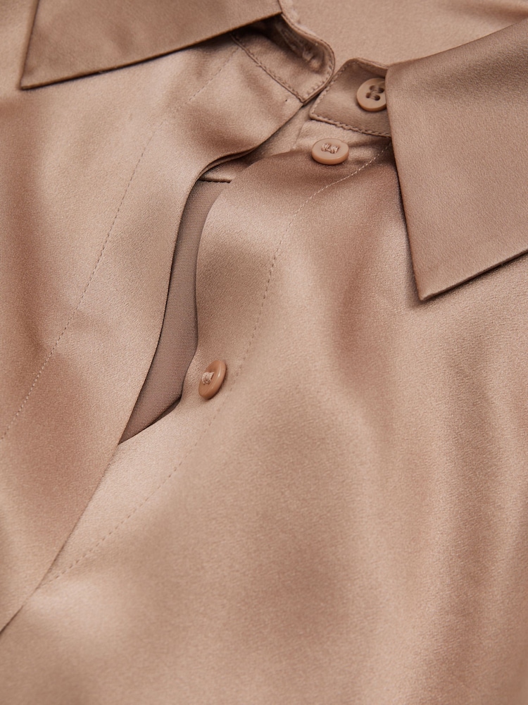 Reiss Mink Hailey Silk Shirt - Image 6 of 6