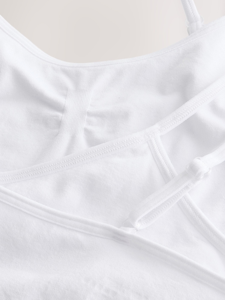 Blanc - Seam Free Raccourci Hauts 2 Lot (7-16yrs) - Image 4 of 5