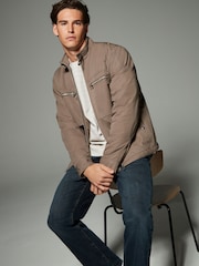 Dark Stone Cotton Rich Borg Lined Shacket - Image 3 of 10