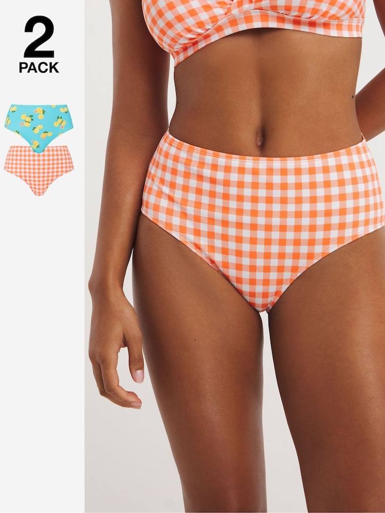 Simply Be Red/Blue Value Full Bikini Bottoms 2 Pack - Image 2 of 4 Simply Be Red/Blue Value Full Bikini Bottoms 2 Pack - Image 2 of 4
