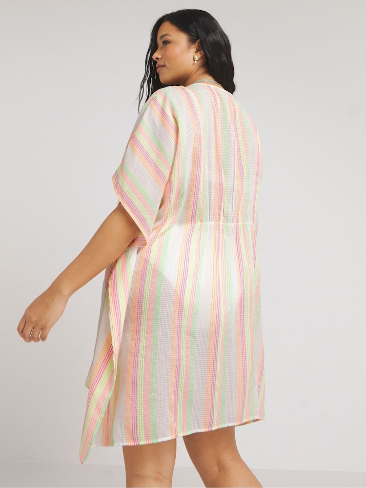 Simply Be Natural Culture Clash Stripe Kaftan - Image 2 of 4 Simply Be Natural Culture Clash Stripe Kaftan - Image 2 of 4
