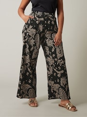 Evans Jersey Crepe Black Trousers - Image 1 of 5