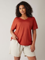 Braun - Evans Green V-Neck Modal T-Shirt - Bild 1 von 5
