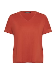Braun - Evans Green V-Neck Modal T-Shirt - Bild 5 von 5