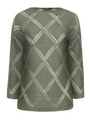 Evans Diamond Pointelle Jumper - Image 5 of 5