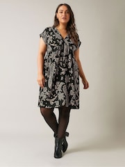 Evans Jersey Crepe Black Dress - Image 1 of 5