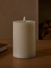 White Large LED Pillar Candle - Image 2 of 4