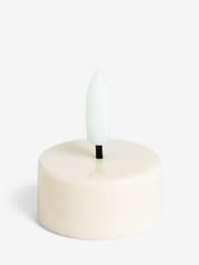 Set of 6 White LED Tea Light Candles with Realistic Flickering Flame - Image 4 of 4