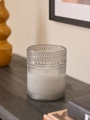 Smoke Grey Glass LED Pillar Candle - Image 2 of 5