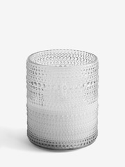 Smoke Grey Glass LED Pillar Candle - Image 4 of 5