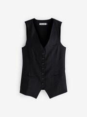 Baukjen Tallulah 100% Linen Black Waistcoat - Image 3 of 3