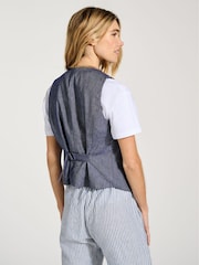 Baukjen Blue Ulrika 100% Linen Waistcoat - Image 3 of 4