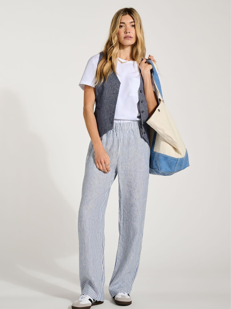 Baukjen Blue Ulrika 100% Linen Waistcoat - Image 4 of 4