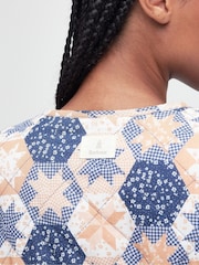 Barbour® Blue 100% Cotton Margate Reversible Patchwork Printed Quilted Jacket - Image 7 of 8