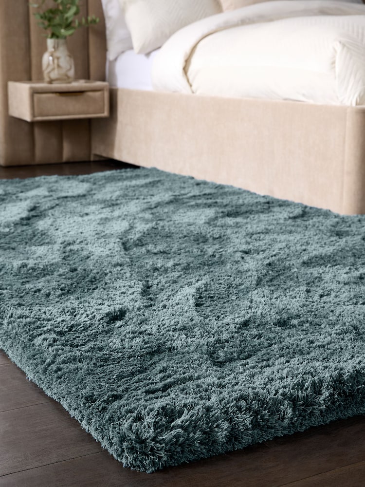 Teal Blue Super Softy Rug - Image 2 of 5