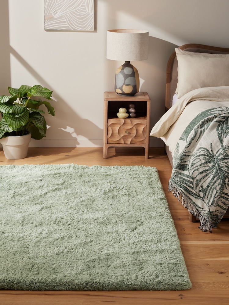 Sage Green Super Softy Rug - Image 1 of 6