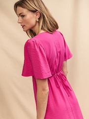Nobody's Child Pink Plain Midi Dress - Image 2 of 6