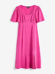 Nobody's Child Pink Plain Midi Dress - Image 6 of 6