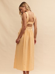 Nobody's Child Yellow Dionne Midaxi Gingham Check Dress - Image 2 of 3