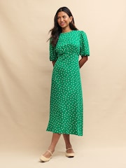 Nobody's Child Green Tallulah Midi ASTA Dress - Image 1 of 4