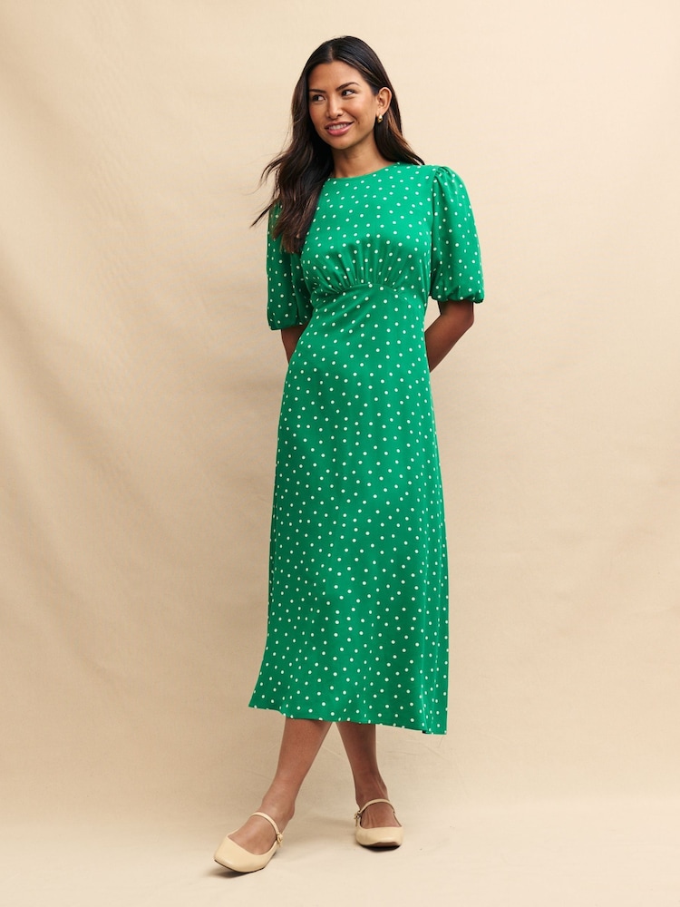 Nobody's Child Green Tallulah Midi ASTA Dress - Image 1 of 4