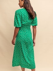 Nobody's Child Green Tallulah Midi ASTA Dress - Image 2 of 4