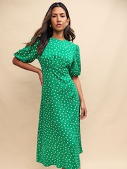 Nobody's Child Green Tallulah Midi ASTA Dress - Image 4 of 4