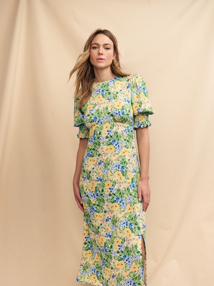 Nobodys Child Green Luna Midi Emmeline Dress - Image 1 of 4