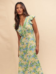 Nobody's Child Green Lily Midi Emmeline Dress - Image 3 of 5